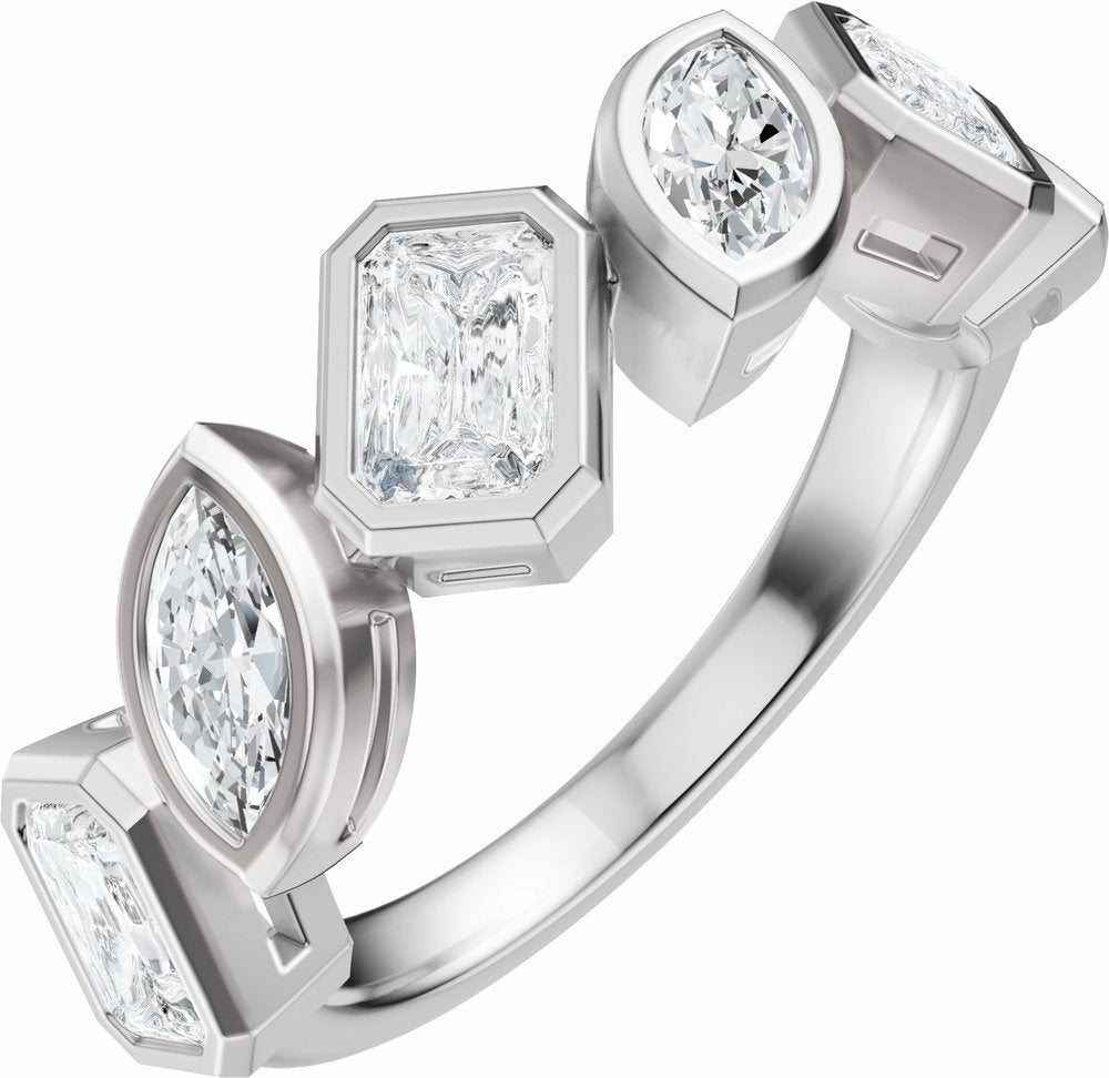 14K White Gold 1 3/4 CTW Lab-Grown Diamond Anniversary Band