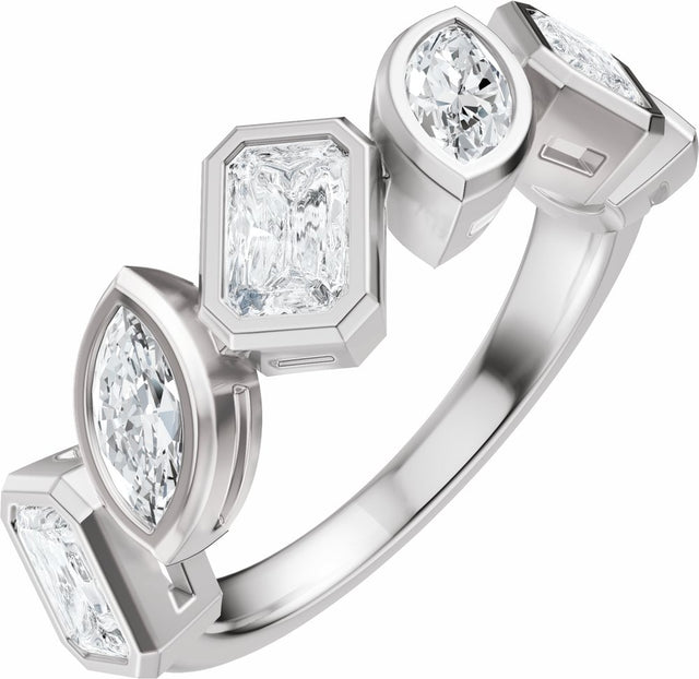 14K White Gold 1 3/4 CTW Lab-Grown Diamond Anniversary Band