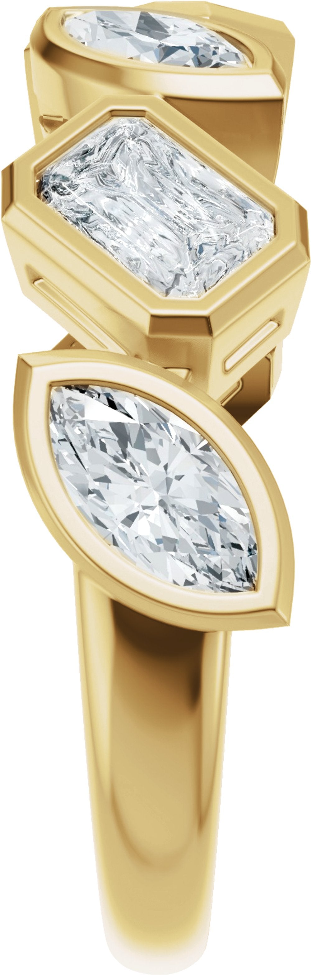 14K Yellow Gold 1 3/4 CTW Lab-Grown Diamond Anniversary Band