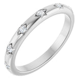 14K White Gold 1/8 CTW Natural Diamond Anniversary Band
