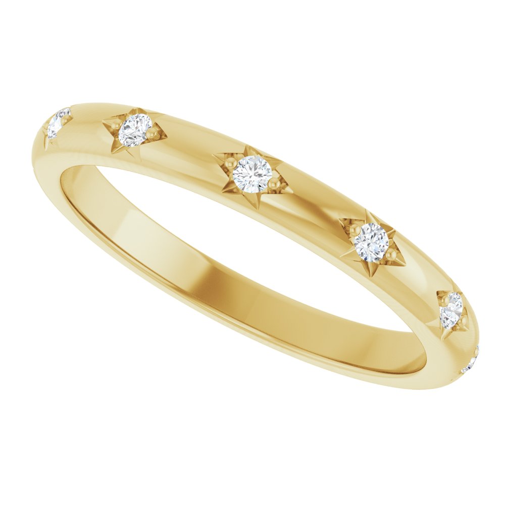 14K Yellow Gold 1/8 CTW Lab-Grown Diamond Anniversary Band