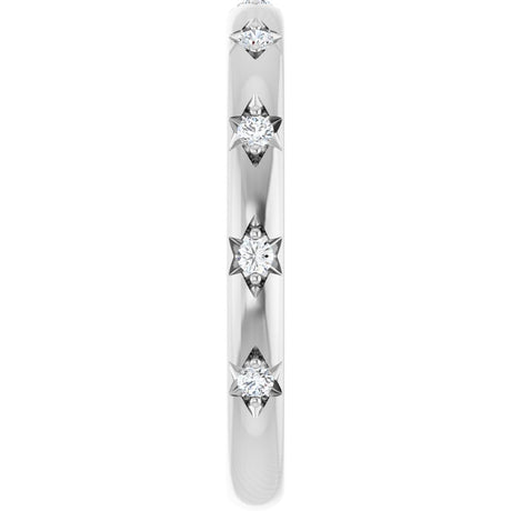 14K White Gold 1/8 CTW Natural Diamond Anniversary Band