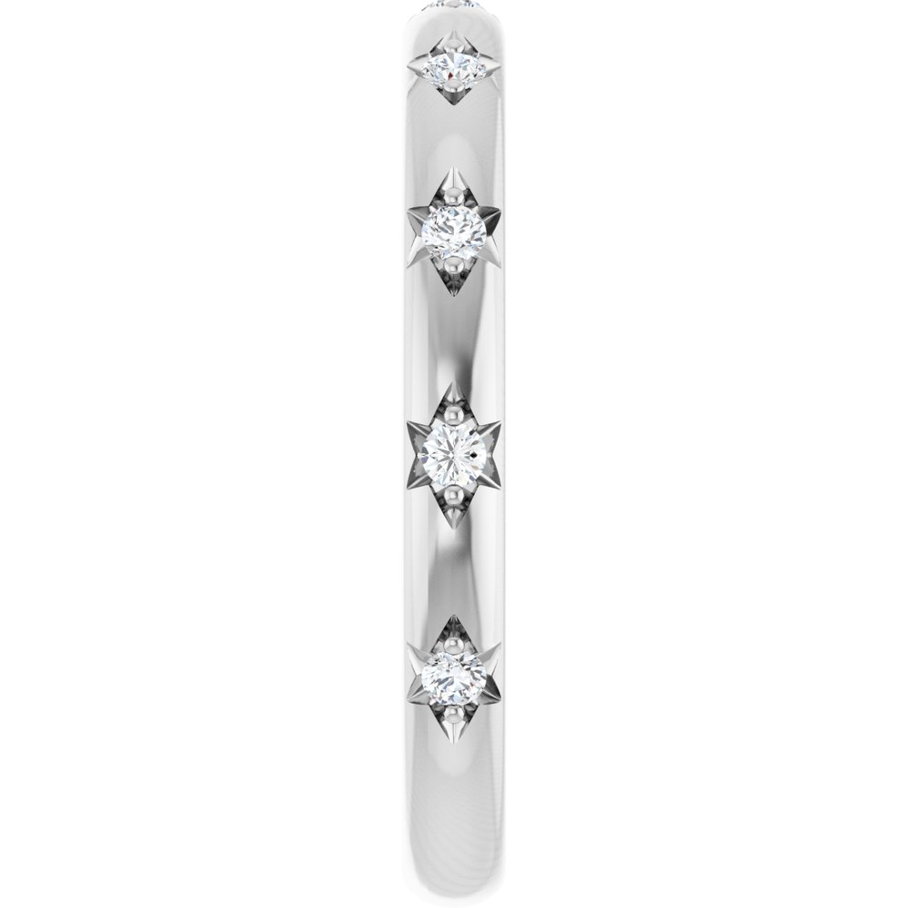 14K White Gold 1/8 CTW Natural Diamond Anniversary Band