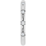 14K White Gold 1/8 CTW Natural Diamond Anniversary Band