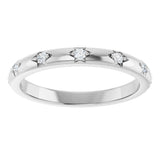 14K White Gold 1/8 CTW Natural Diamond Anniversary Band