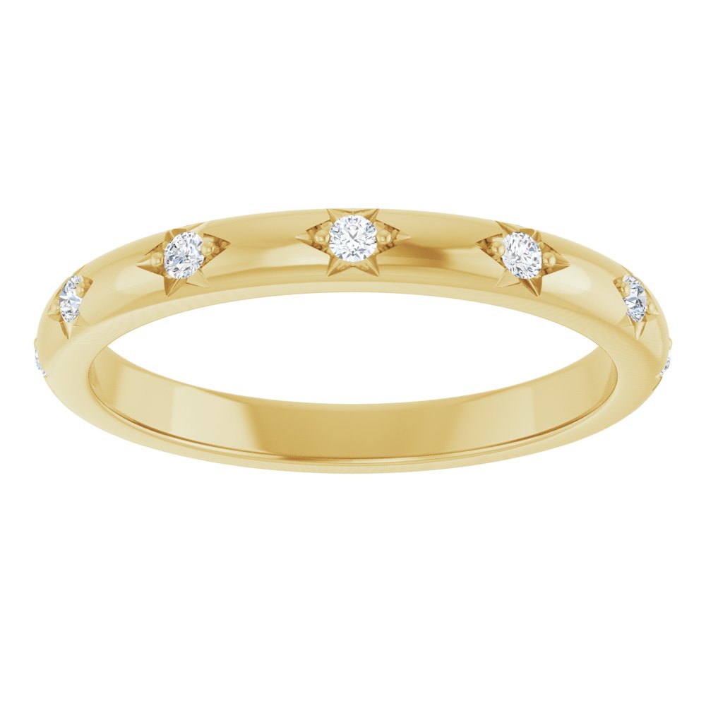 14K Yellow Gold 1/8 CTW Natural Diamond Anniversary Band