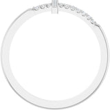 Sterling Silver .08 CTW Natural Diamond Sideways Cross Ring