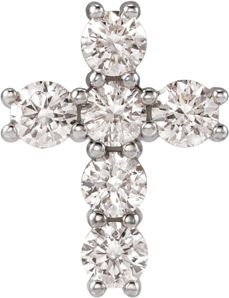 14K White 1/2 CTW Lab-Grown Diamond Pendant