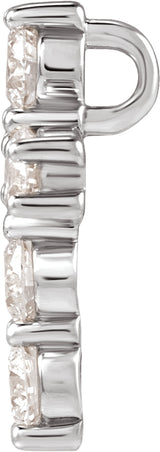 14K White 1/2 CTW Lab-Grown Diamond Pendant