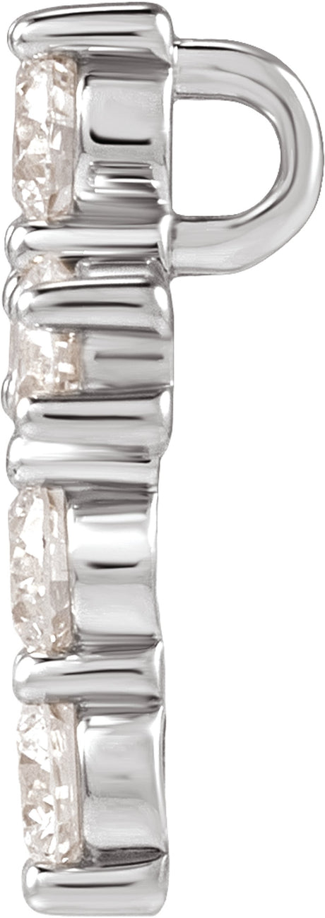 14K White 1/2 CTW Lab-Grown Diamond Pendant