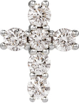 14K White Gold 3/4 CTW Lab-Grown Diamond Pendant