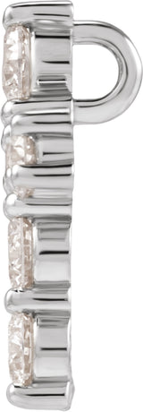 14K White Gold 3/4 CTW Lab-Grown Diamond Pendant