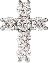14K White Gold 9/10 CTW Lab-Grown Diamond Pendant