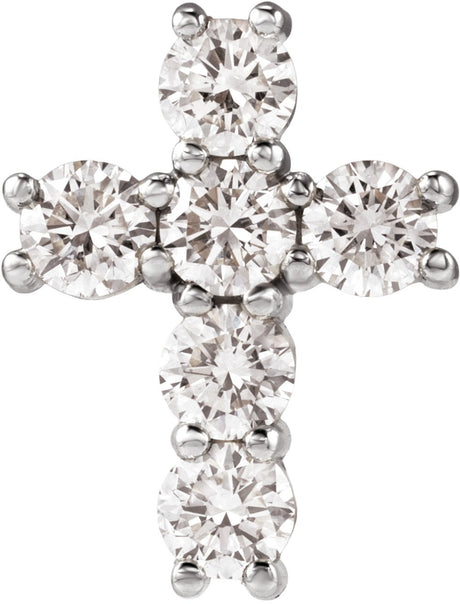 14K White Gold 9/10 CTW Lab-Grown Diamond Pendant