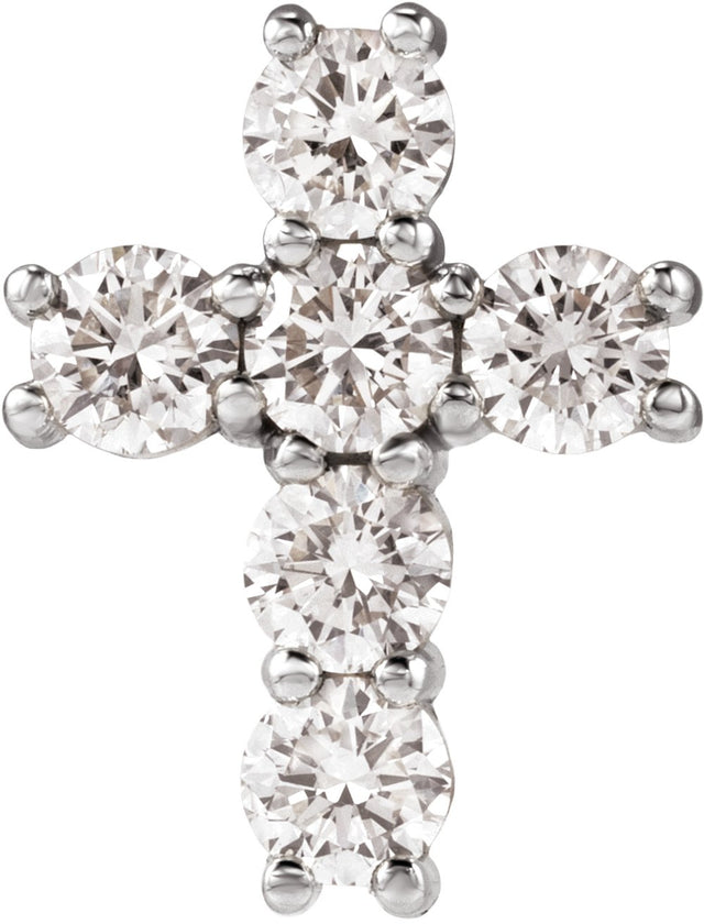 14K White Gold 9/10 CTW Lab-Grown Diamond Pendant