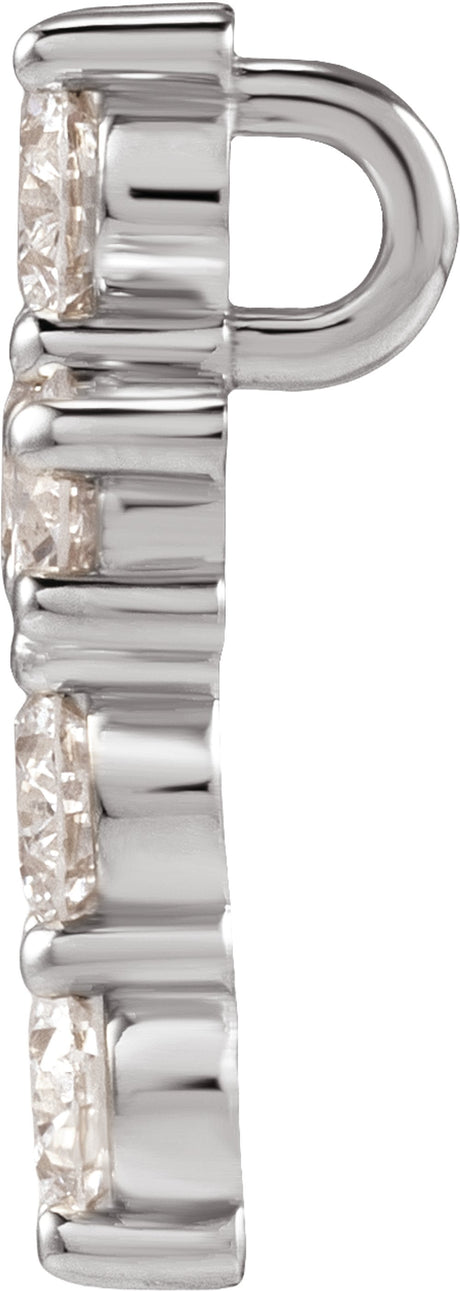 14K White Gold 9/10 CTW Lab-Grown Diamond Pendant