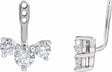 14K White Gold 2 CTW Lab-Grown Diamond Earring Jackets