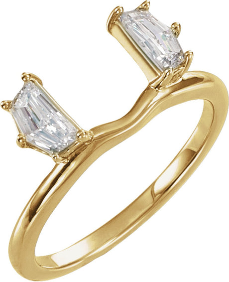 14K Yellow Gold 1/2 CTW Lab-Grown Diamond Wrap-Style Ring Enhancer