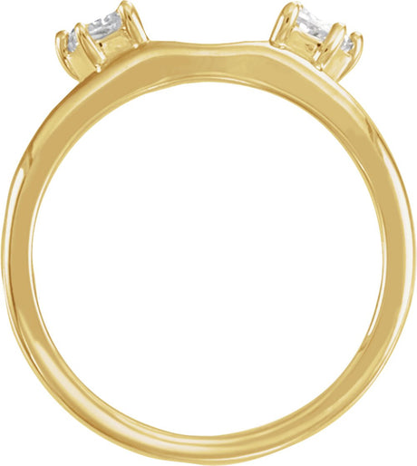 14K Yellow Gold 1/2 CTW Lab-Grown Diamond Wrap-Style Ring Enhancer