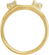 14K Yellow Gold 1/2 CTW Lab-Grown Diamond Wrap-Style Ring Enhancer