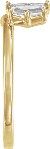 14K Yellow Gold 1/2 CTW Lab-Grown Diamond Wrap-Style Ring Enhancer