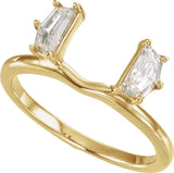 14K Yellow Gold 1/2 CTW Lab-Grown Diamond Wrap-Style Ring Enhancer