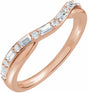 14K Rose Gold 1/2 CTW Natural Diamond Contour Band