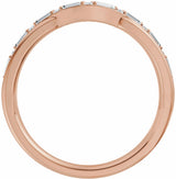 14K Rose Gold 1/2 CTW Natural Diamond Contour Band
