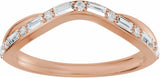 14K Rose Gold 1/2 CTW Natural Diamond Contour Band