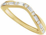 14K Yellow Gold 1/2 CTW Lab Grown Diamond Contour Band