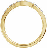 14K Yellow Gold 1/2 CTW Natural Diamond Contour Band