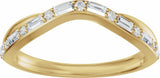 14K Yellow Gold 1/2 CTW Natural Diamond Contour Band