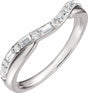 14K White Gold 1/2 CTW Lab Grown Diamond Contour Band