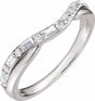 14K White Gold 1/2 CTW Natural Diamond Contour Band