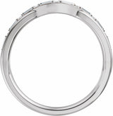 14K White Gold 1/2 CTW Lab Grown Diamond Contour Band