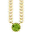14K Yellow Gold Natural Peridot 16" Necklace