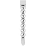 14K White Gold 2.5 mm Engravable Beaded Ring