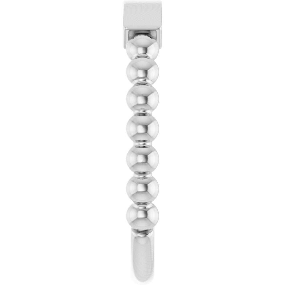 Sterling Silver 2.5 mm Engravable Beaded Ring