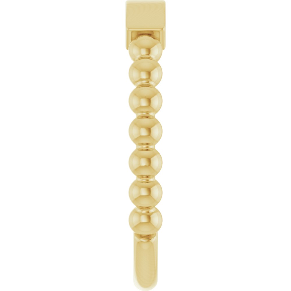 14K Yellow Gold 2.5 mm Engravable Beaded Ring