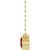 14K Yellow Gold Natural Mozambique Garnet 16" Necklace