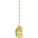 14K Yellow Gold Natural Peridot 16" Necklace