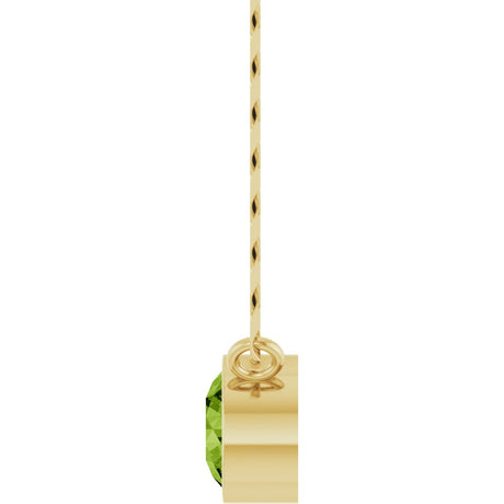 14K Yellow Gold Natural Peridot 16" Necklace