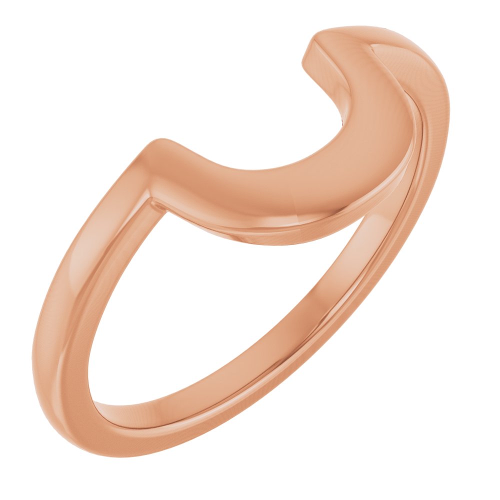 14K Rose Gold Contour Band