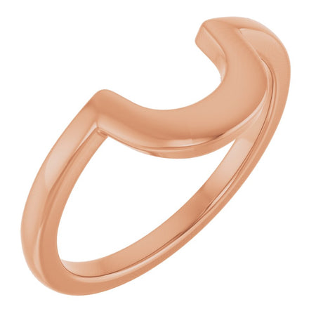 14K Rose Gold Contour Band