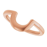 14K Rose Gold Contour Band