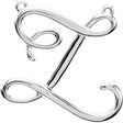 Sterling Silver Script Initial Z Necklace Center