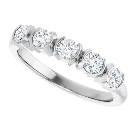 14K White Gold 1/2 CTW Lab-Grown Diamond Anniversary Band