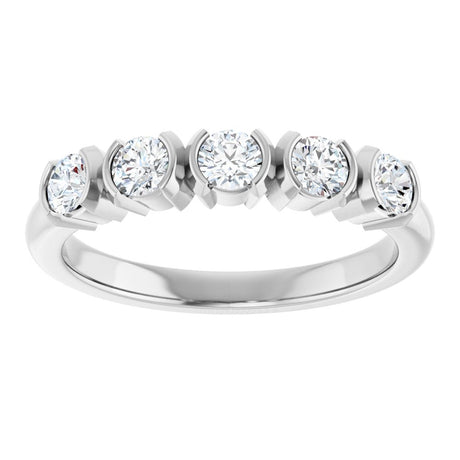 14K White Gold 1/2 CTW Lab-Grown Diamond Anniversary Band