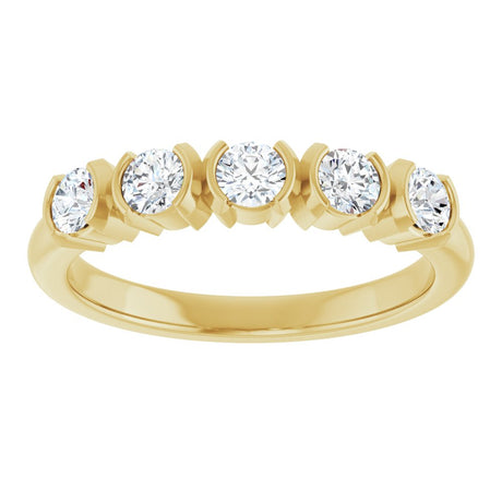 14K Yellow Gold 1/2 CTW Lab-Grown Diamond Anniversary Band