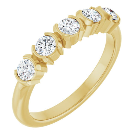 14K Yellow Gold 1/2 CTW Lab-Grown Diamond Anniversary Band